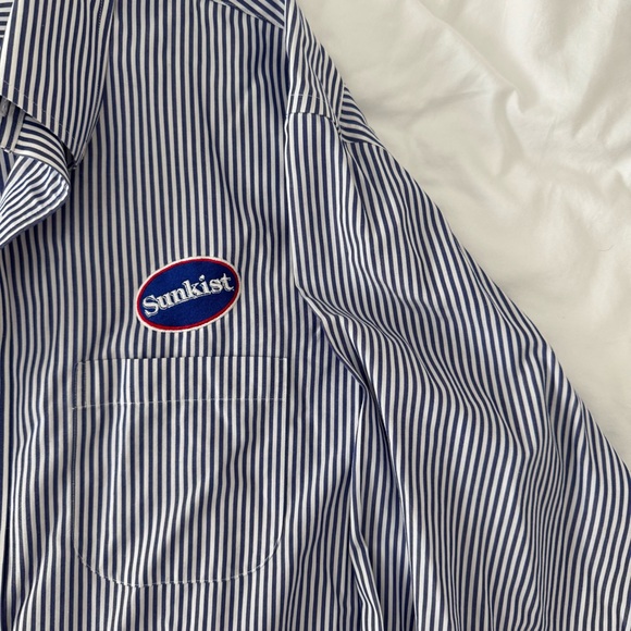 Blue Striped button down - Picture 3 of 5